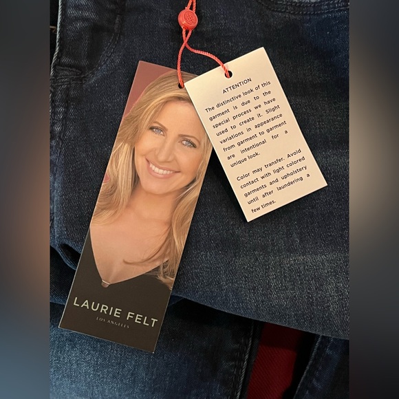 Laurie Felt Women’s Blue BFF Denim Curve Wide Leg Crop Jeans NWT, Size 8P - Picture 4 of 8